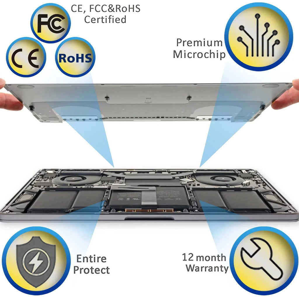A1494 Battery Compatible Mac A1398 Mac Book Pro 15" Retina (Late 2013 & Mid 2014), Fits ME294 ME293 (11.26V 95Wh 8440mAh)