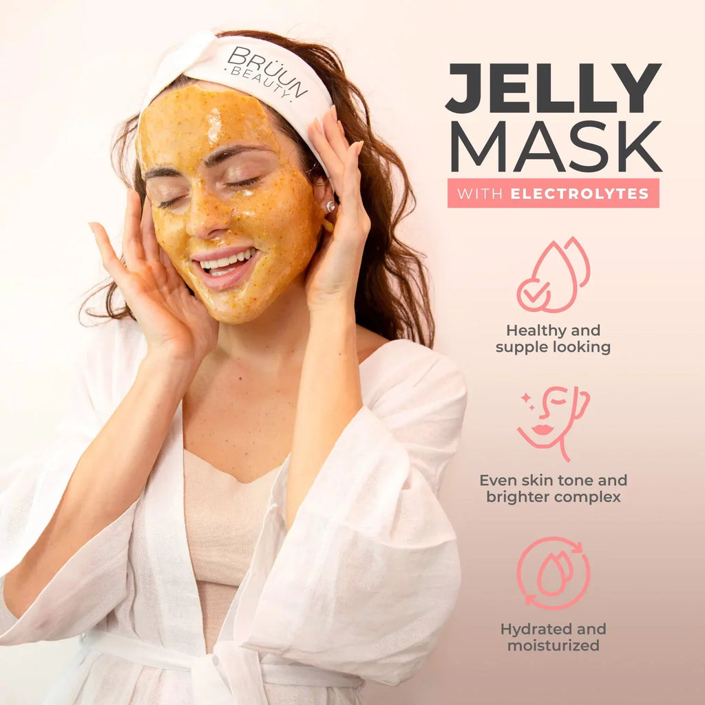 BRÜUN Peel-Off Jelly Mask Premium Modeling "Rubber Mask" Spa Set - 10 Treatments (24k Gold, Lavender, Kiwi, Peppermint, Egyptian Rose, Matcha, Chamomile, Tea tree, Jazmine)