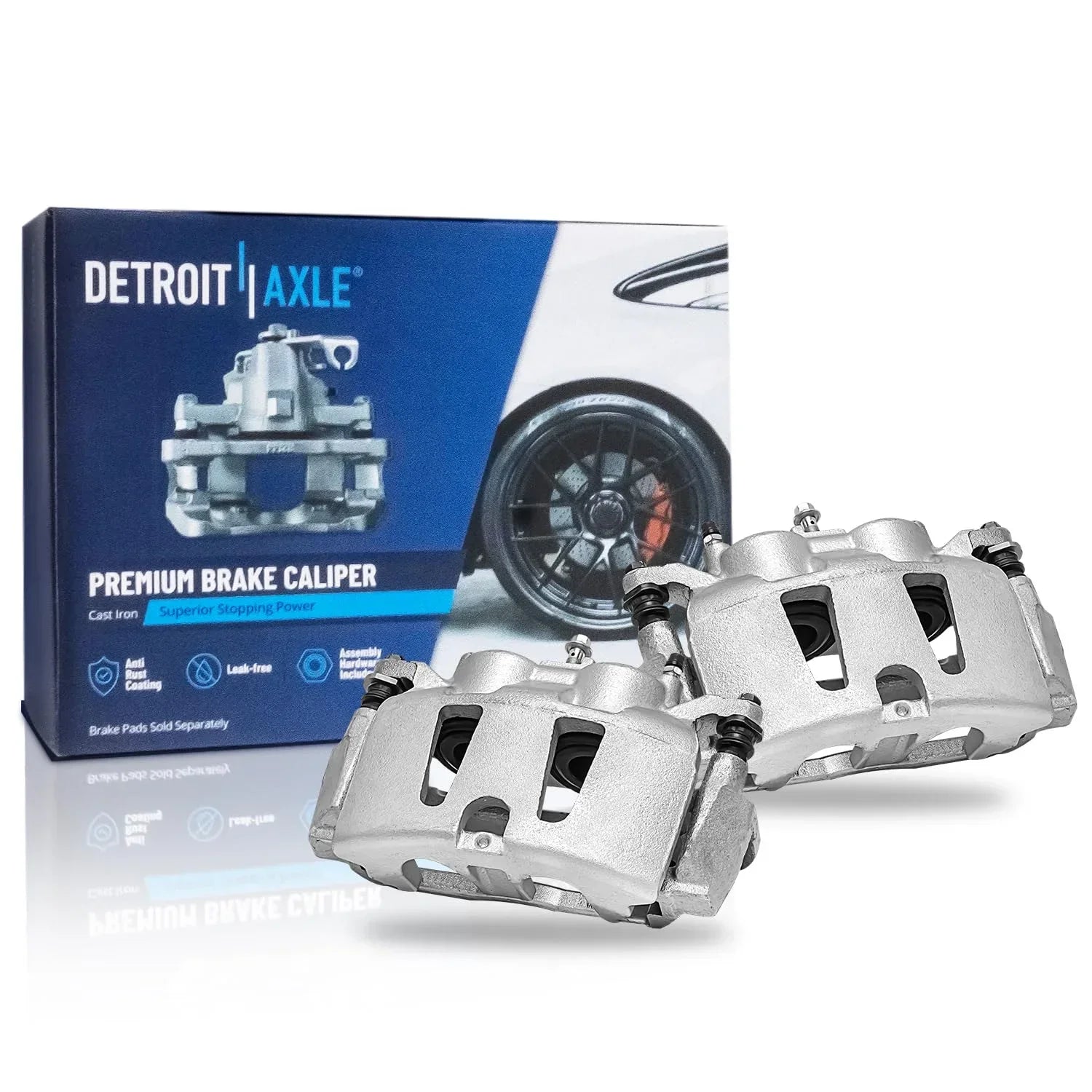 Detroit Axle - Front 2pc Brake Calipers for Chrysler Pacifica Town & Country Dodge Grand Caravan Ram C/V Volkswagen Routan, Disc Brake Calipers Replacement