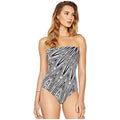 Gottex Women's Bandeau One Piece Swimsuit (10-Medium) Black/White