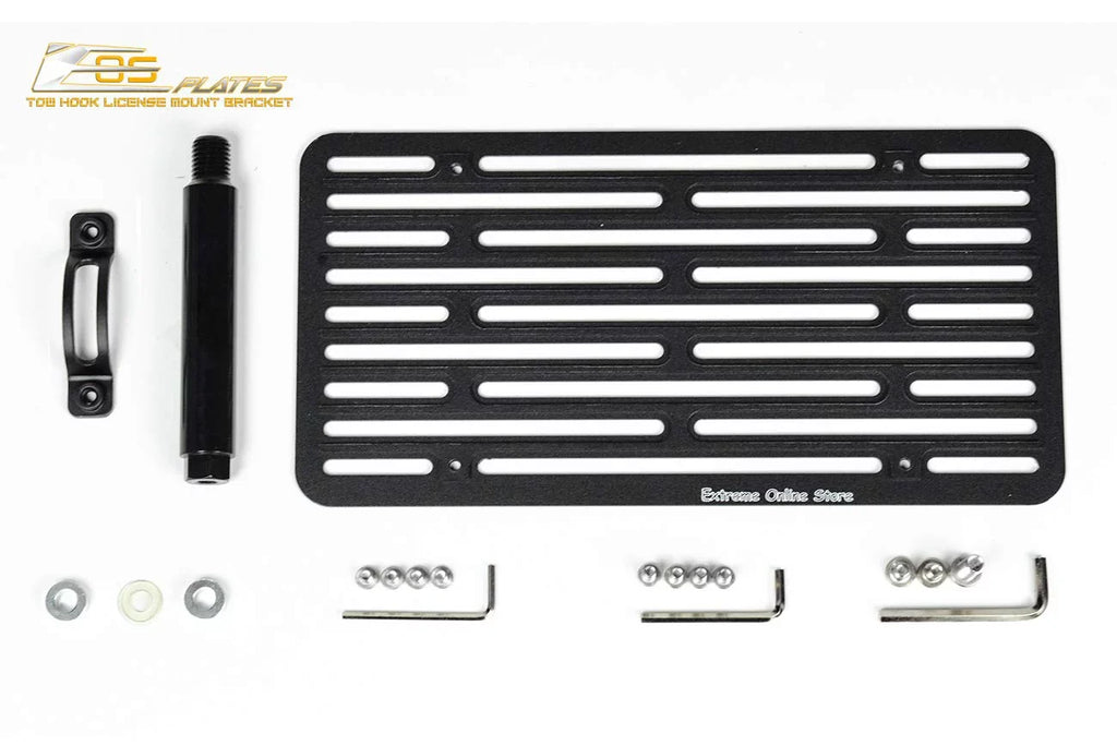 Extreme Online Store for 2011-2015 Mini Cooper 2Dr Convertible R57 MK2 Cooper/Cooper S | EOS Plate Version 2 Full Sized Front Bumper Tow Hook License Relocator Mount Bracket