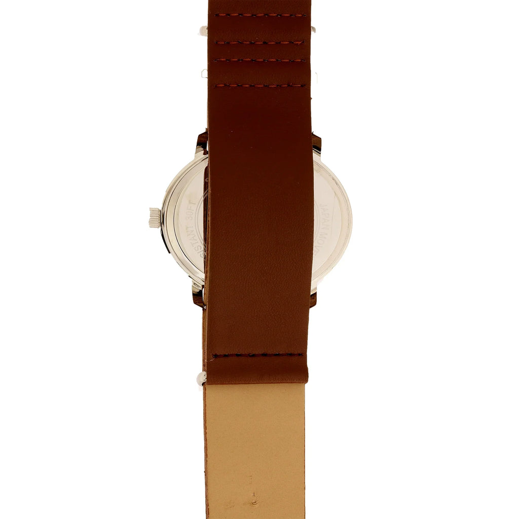 Wrangler 45mm Round Blue Dial, Brown Nato Style Strap Watch
