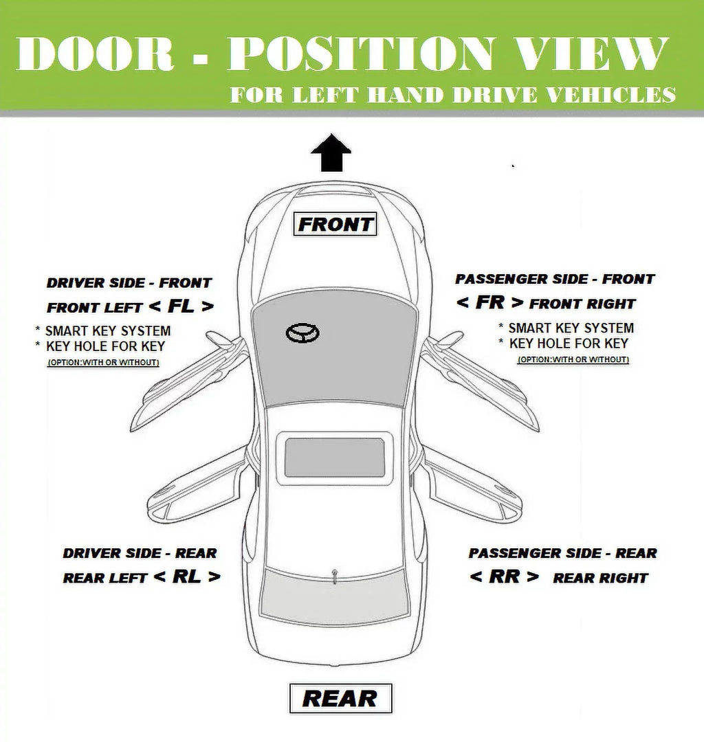 CF Advance For 98-02 Honda Accord Front Rear Left Right Exterior Outside Door Handle Set of 4pcs G87P Dark Emerald Pearl 1998 1999 2000 2001 2002