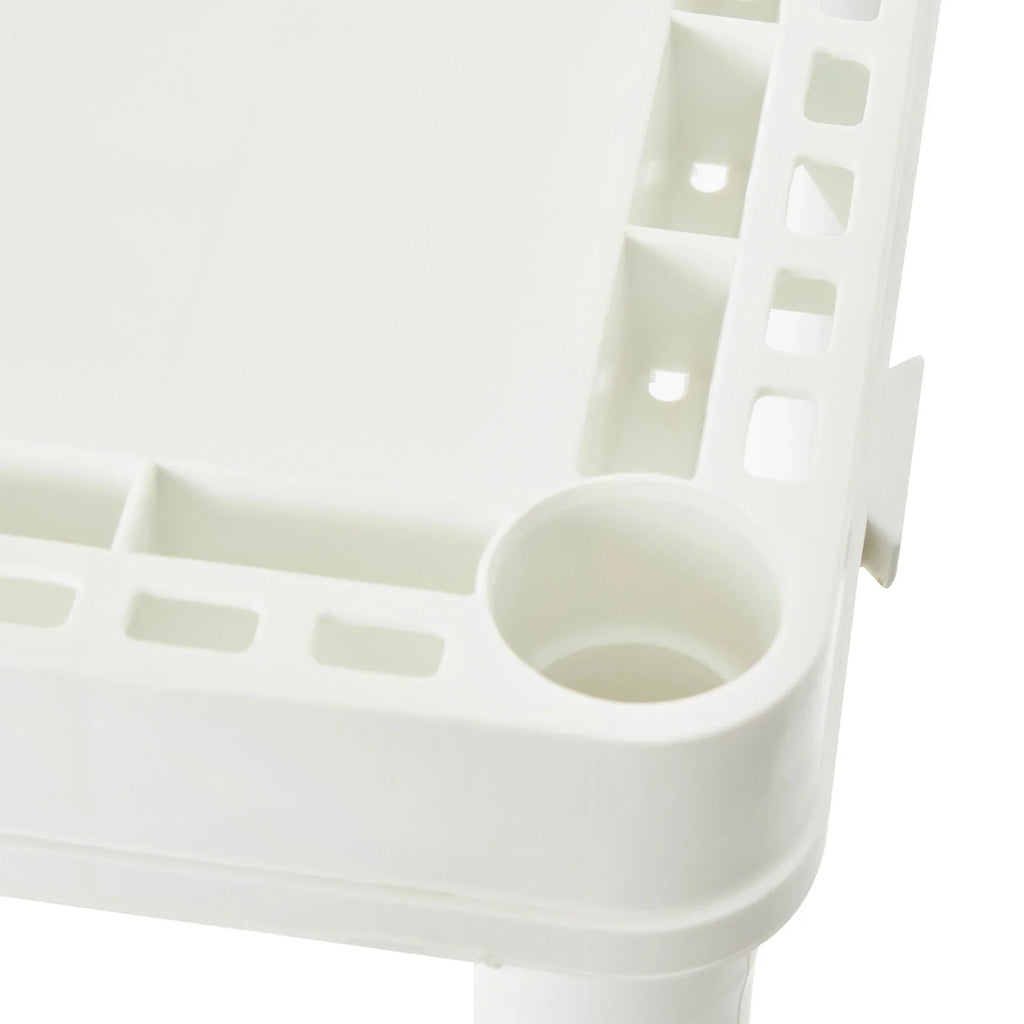 Gracious Living 4 Shelf Set Height Light Duty Storage Unit, White (2 Pack)