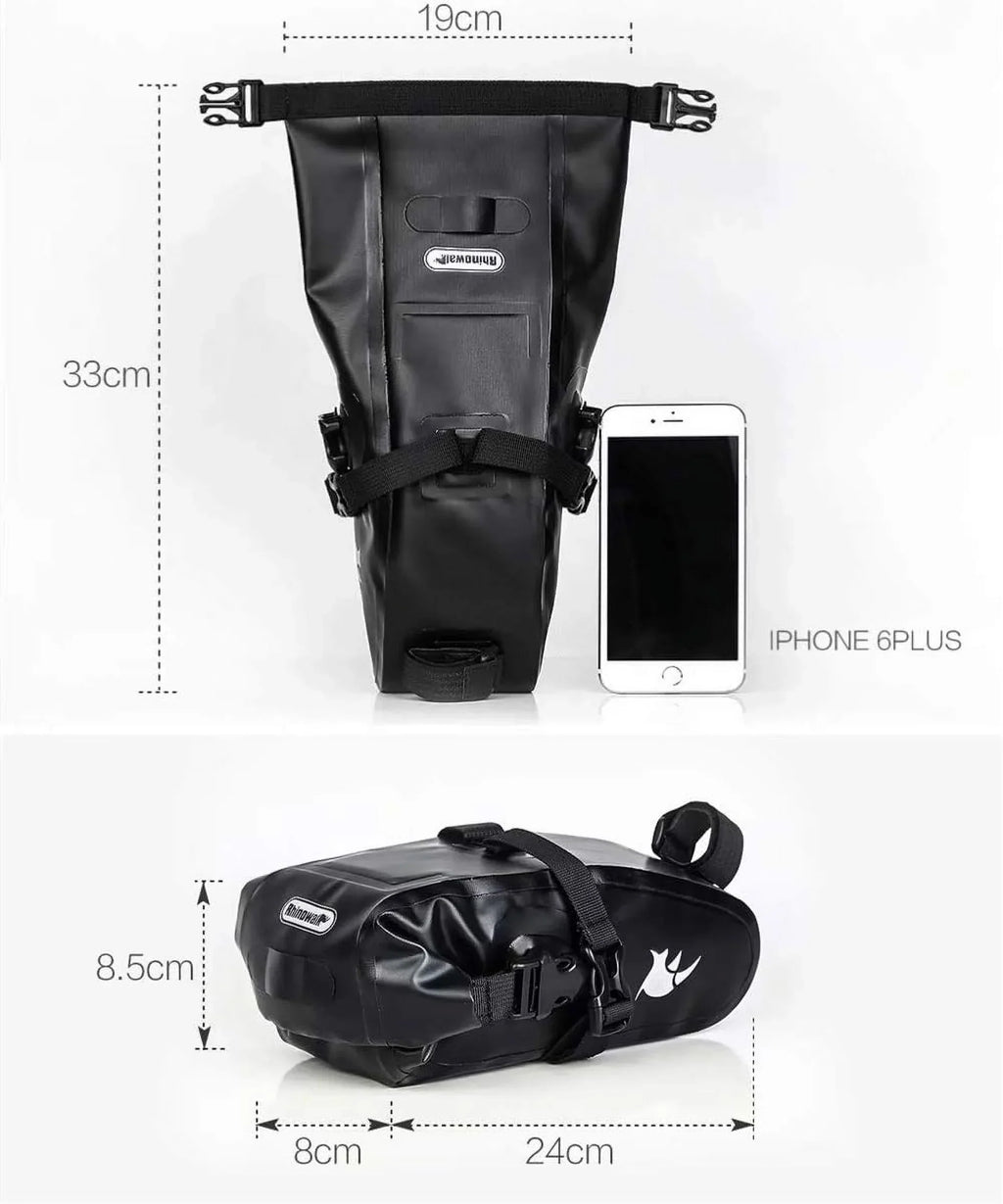 Rhinowalk Bike Saddle Bag Waterproof Bicycle Bag Cycling Seat Bag Mountain Road Portable Storage Bag, 1.5L