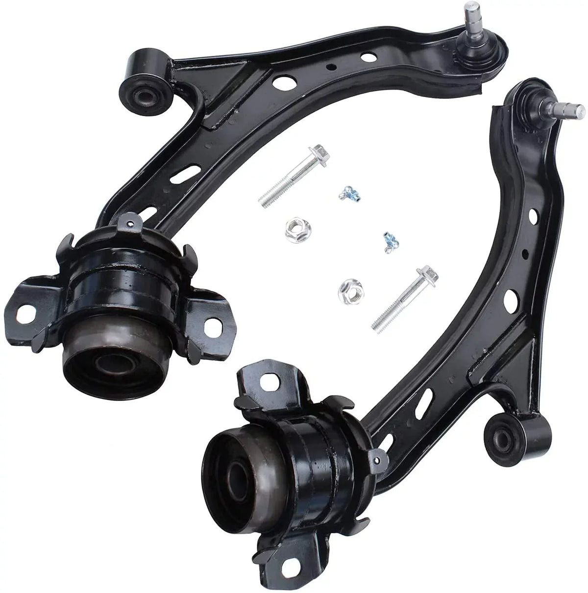 Detroit Axle - Front 12pc Suspension Kit Ford Mustang 2005 2006 2007 2008 2009 2010, 2 Lower Control Arms 2 Sway Bars 4 Outer Inner Tie Rods 2 Wheel Bearing and Hubs 2 Boots Replacement