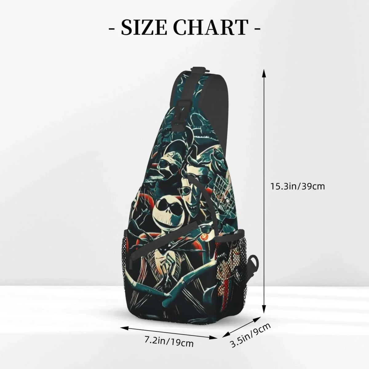 Jack Skellington Chest Bags Crossbody Sling Backpack Unisex Travel Hiking Daypack Shoulder Bag Gifts For Women Men