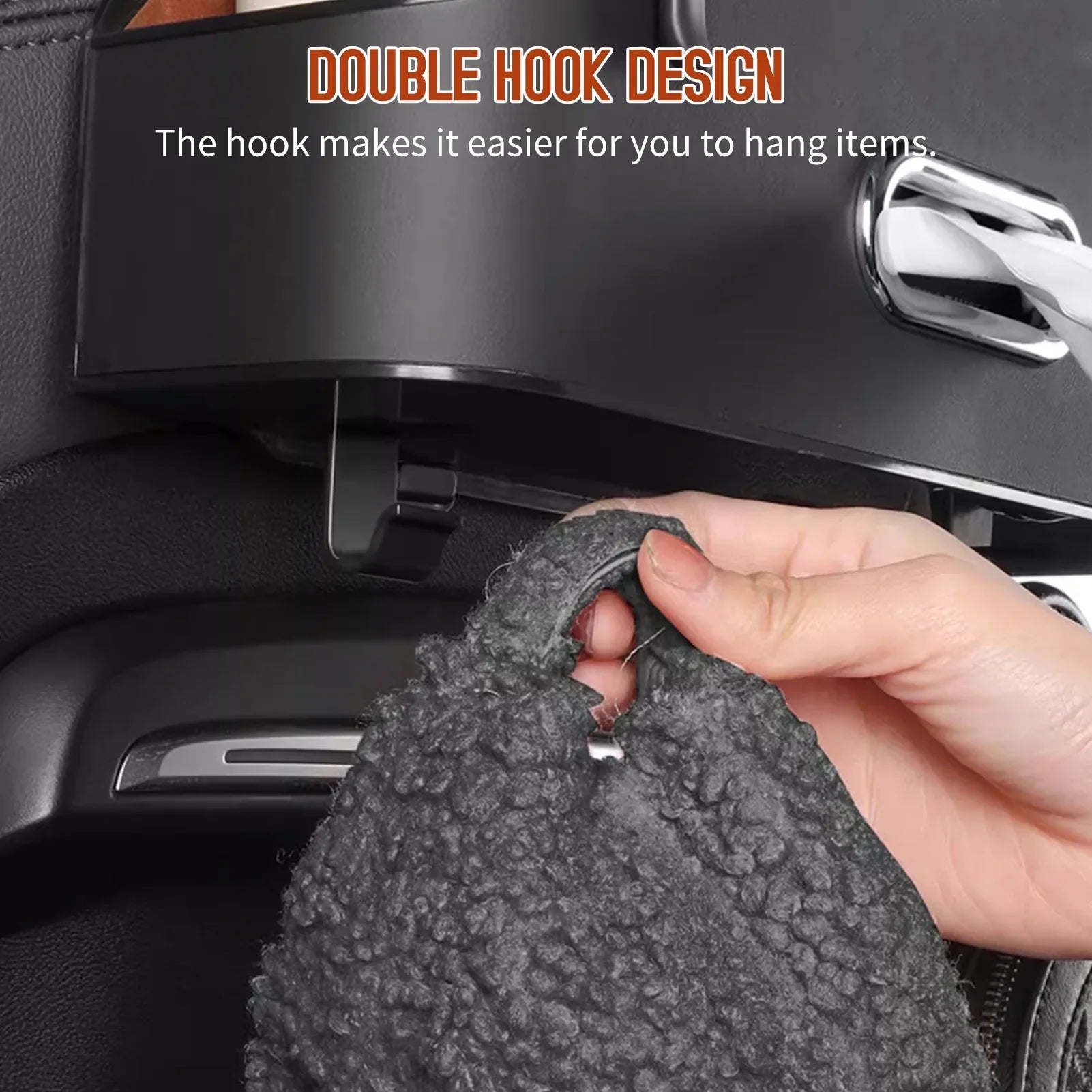 Car Backseat Organizer, Car Headrest Backseat Organizer with Cup Holder, Tissue Box, Headrest Hook, Phone Holder, Multifunctional Storage Box to Organize Toys Phones Bottles Snacks Books