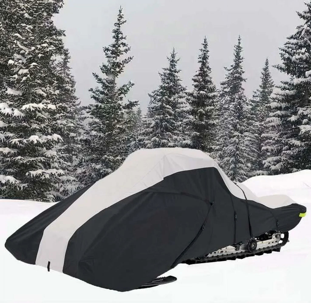 600 Denier Full Fit Snowmobile Travel and Storage Cover Compatible for the 2010-2010 Ski Doo Bombardier Model GSX Sport 550F Snowmachine Sled.