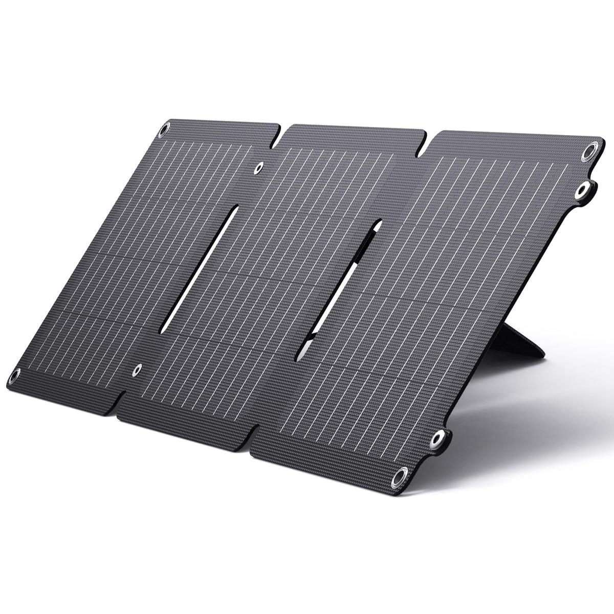 BigBlue 20W ETFE Solar Charger (5V/4A Max) with Kickstand, SolarPowa 20 Portable Solar Panel Charger with USB-A and USB-C, IP65 Waterproof, Compatible with iPhone, iPad, Samsung, LG etc.