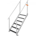 Vevor  500 lbs Load Aluminum Alloy 6-Steps Pontoon Boat Dock Ladder with 43 to 51 in. Adjustable Height