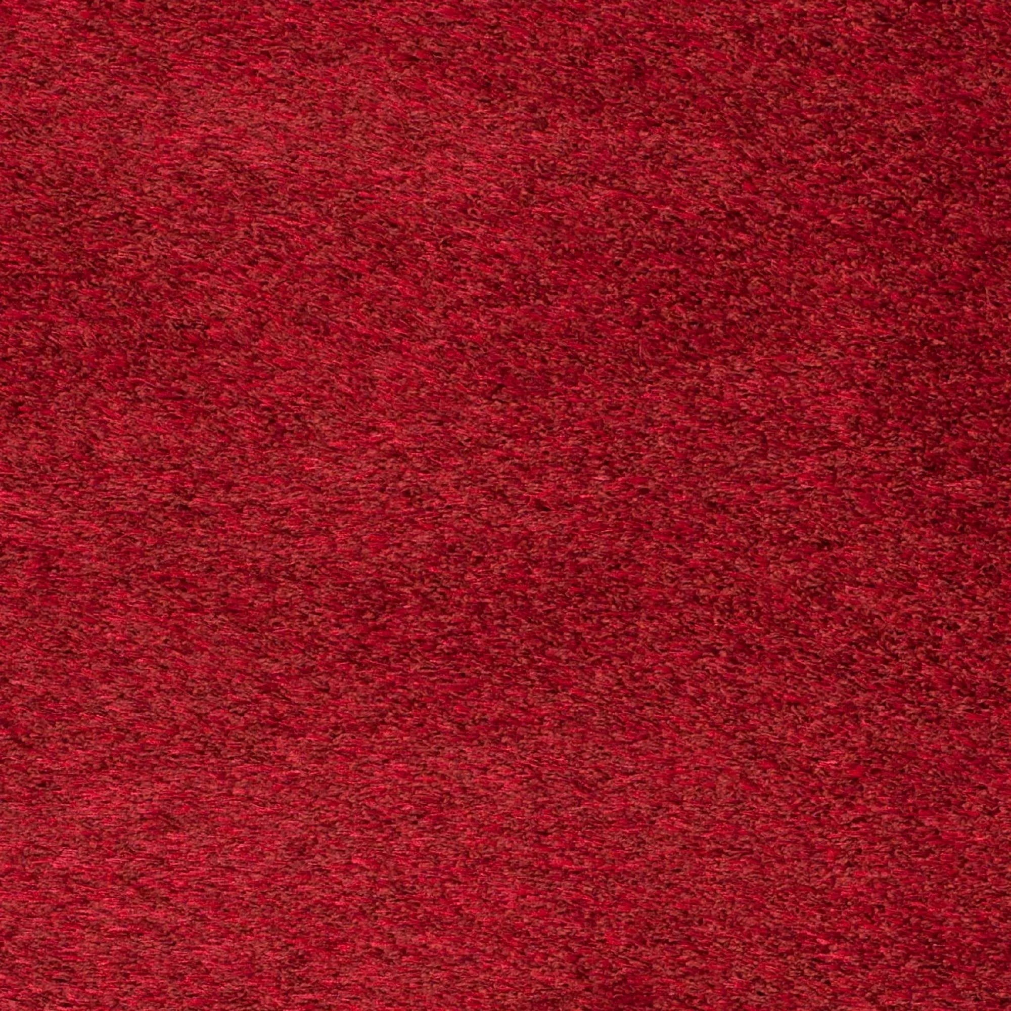 SAFAVIEH Charlotte Solid Plush Shag Area Rug, Red, 8' x 10'