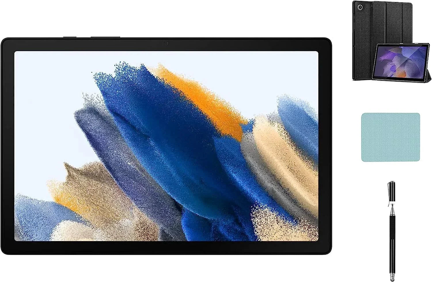 SAMSUNG Galaxy Tab A8 Android WiFi Tablet, 10.5'' Touchscreen (1920x1200) LCD Screen, 128GB Storage, Bluetooth, Android 11 OS, Gray with Mazepoly Accessories