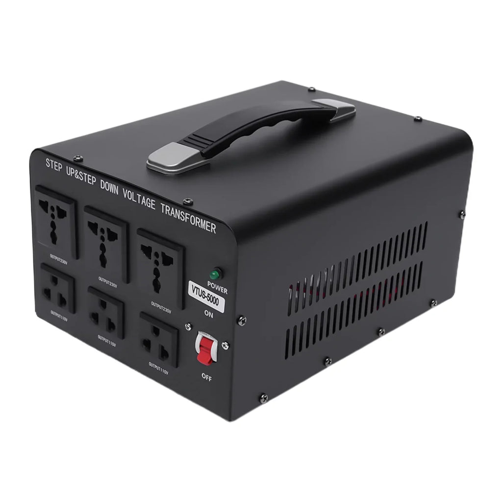 Loyalheartdy 5000 Watt Peak Voltage Converter Transformer Heavy Duty Step Up/Down Convert 110V to 220V / 220V to 110V Electric Power Voltage Converter