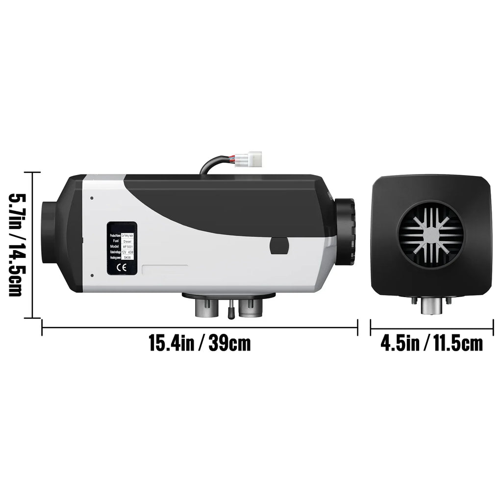 SKYSHALO 5KW Diesel Air Heater 10L Tank Diesel Heater 12V Diesel Parking Heater Muffler with LCD Thermostat and Remote Control for RV Bus Trailer Motorhomes and Boats
