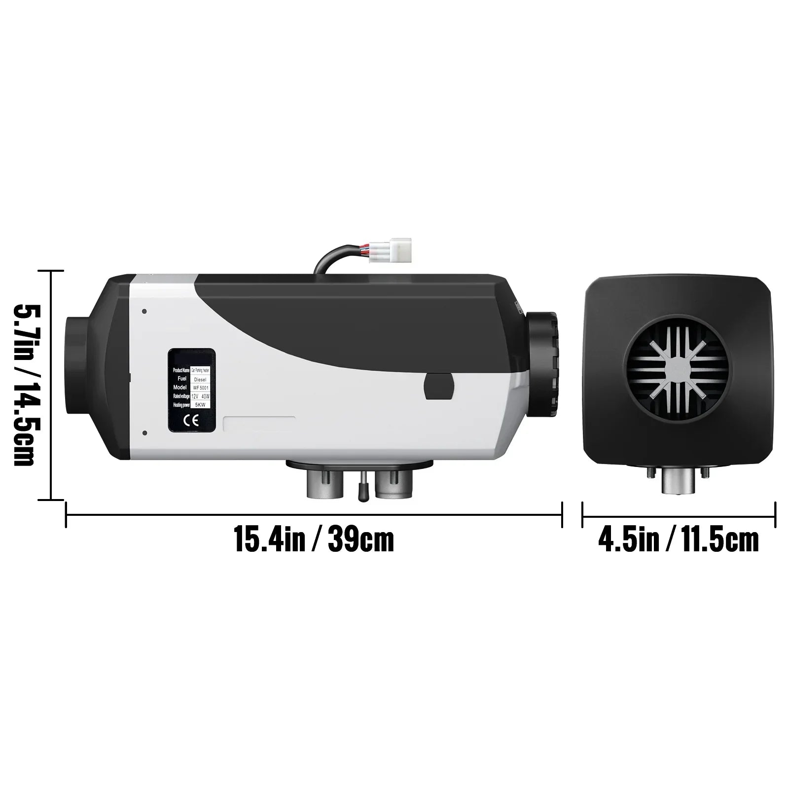 SKYSHALO 5KW Diesel Air Heater 10L Tank Diesel Heater 12V Diesel Parking Heater Muffler with LCD Thermostat and Remote Control for RV Bus Trailer Motorhomes and Boats