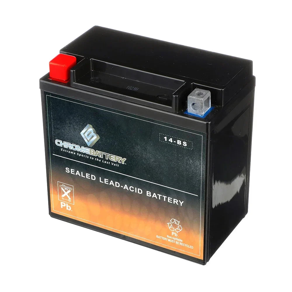Chrome Battery Ytx14-Bs Motorcycle Battery for Kawasaki 1400Cc Zg1400 Concours, Abs 2009