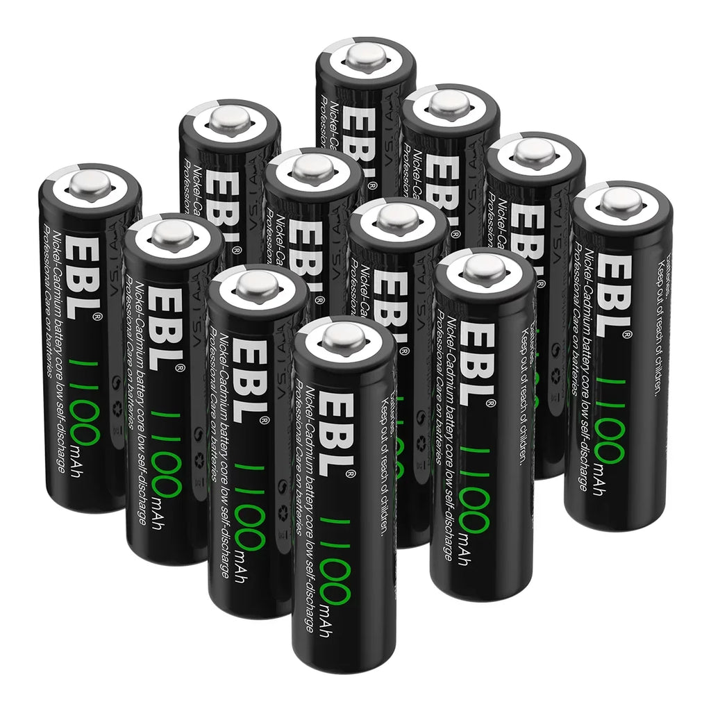 EBL 160-PCS AA NiCd 1100mAh 1.2V Ni-Cd Rechargeable Batteries Solar Lights