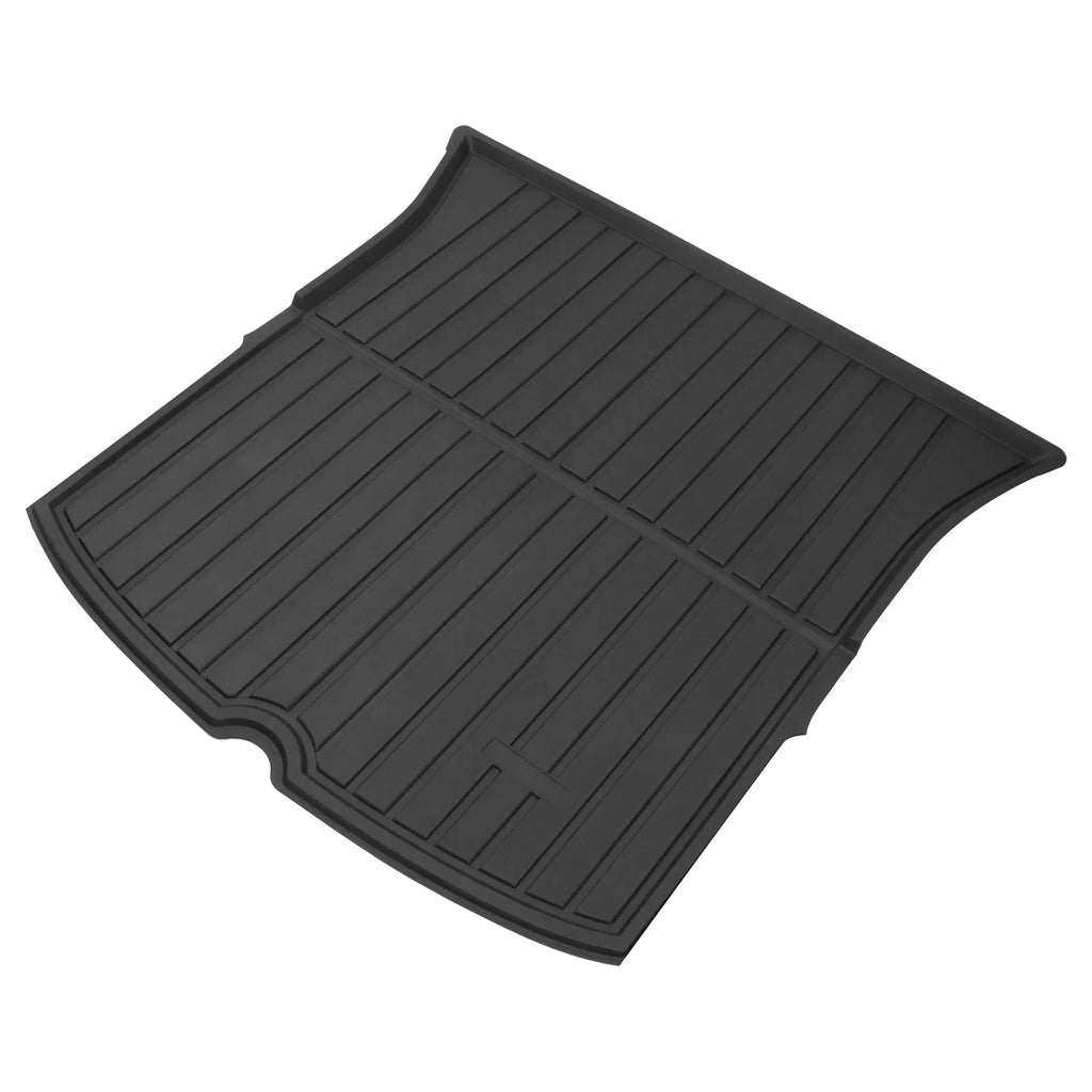 Ikon Motorsports Trunk Mats Cargo Liner Compatible with 2020-2023 Tesla Model Y Black Injection TPE All Weather Waterproof Anti-Slip Frunk Trunk Under Cargo Storage Liner Mat Interior Accessories