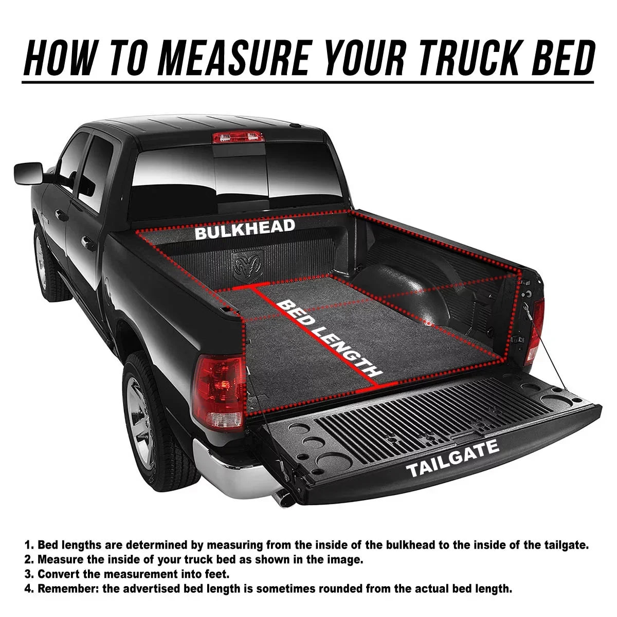 Auto Drive Soft Roll up Truck Bed Tonneau Cover Fits 2009-2023 Ram 1500 5.7FT Bed (67.4") w/o RamBox