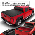 DNA Motoring TTC-RU-045 For 2005 to 2021 Nissan Frontier 5 Ft Short Bed Fleetside Vinyl Roll -Up Soft Tonneau Cover