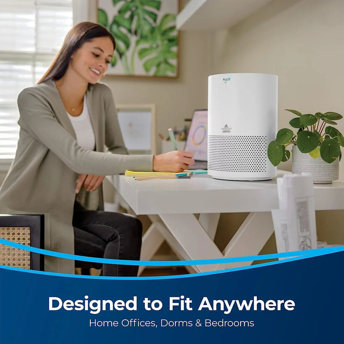 Open Box BISSELL MYair Air Purifier with High Efficiency and Carbon Filter 2780A - WHITE