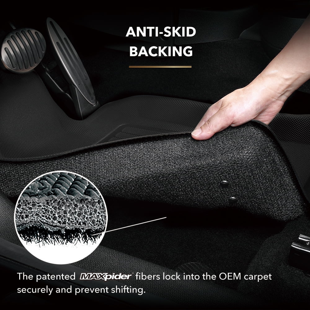 3D MAXpider KAGU Floor Mat (BLACK) compatible with MAZDA CX-9 2016-2023 - Full Set