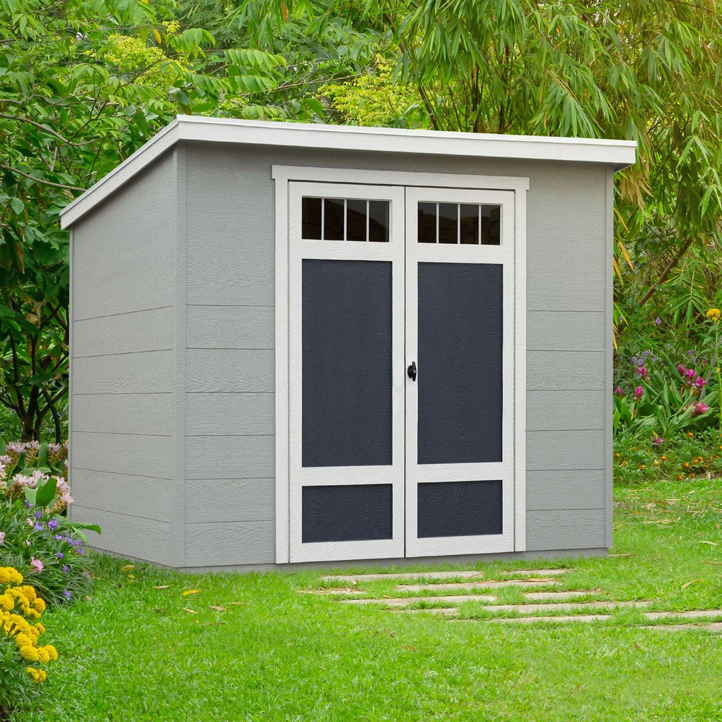 Handy Home Products Highland 8 ft x 6ft Storage Shed with Palram Roof