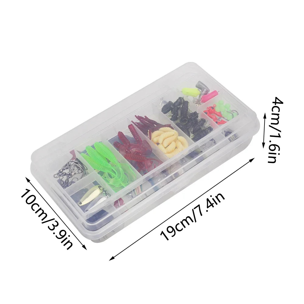 BE-TOOL Fishing Lures Accessories Set Fishing Bait Set Fishing Tackle Kits Suitable for Rivers and Seas