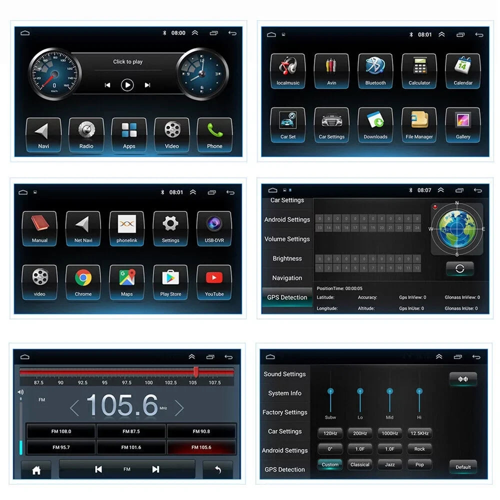 Paddsun  10 Inch On-Board Android 9.1 GPS Wifi Dual Din Touch Screen Player Navigation
