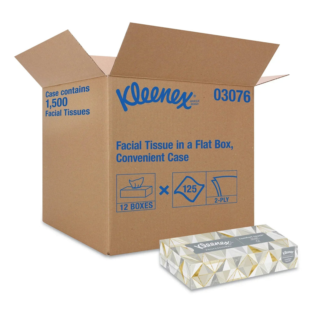 Kleenex® White Facial Tissue, 2-ply, 125 Sheets/box, 12 Boxes/carton