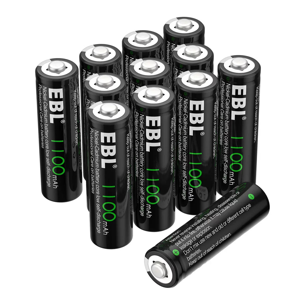 EBL 160-PCS AA NiCd 1100mAh 1.2V Ni-Cd Rechargeable Batteries Solar Lights