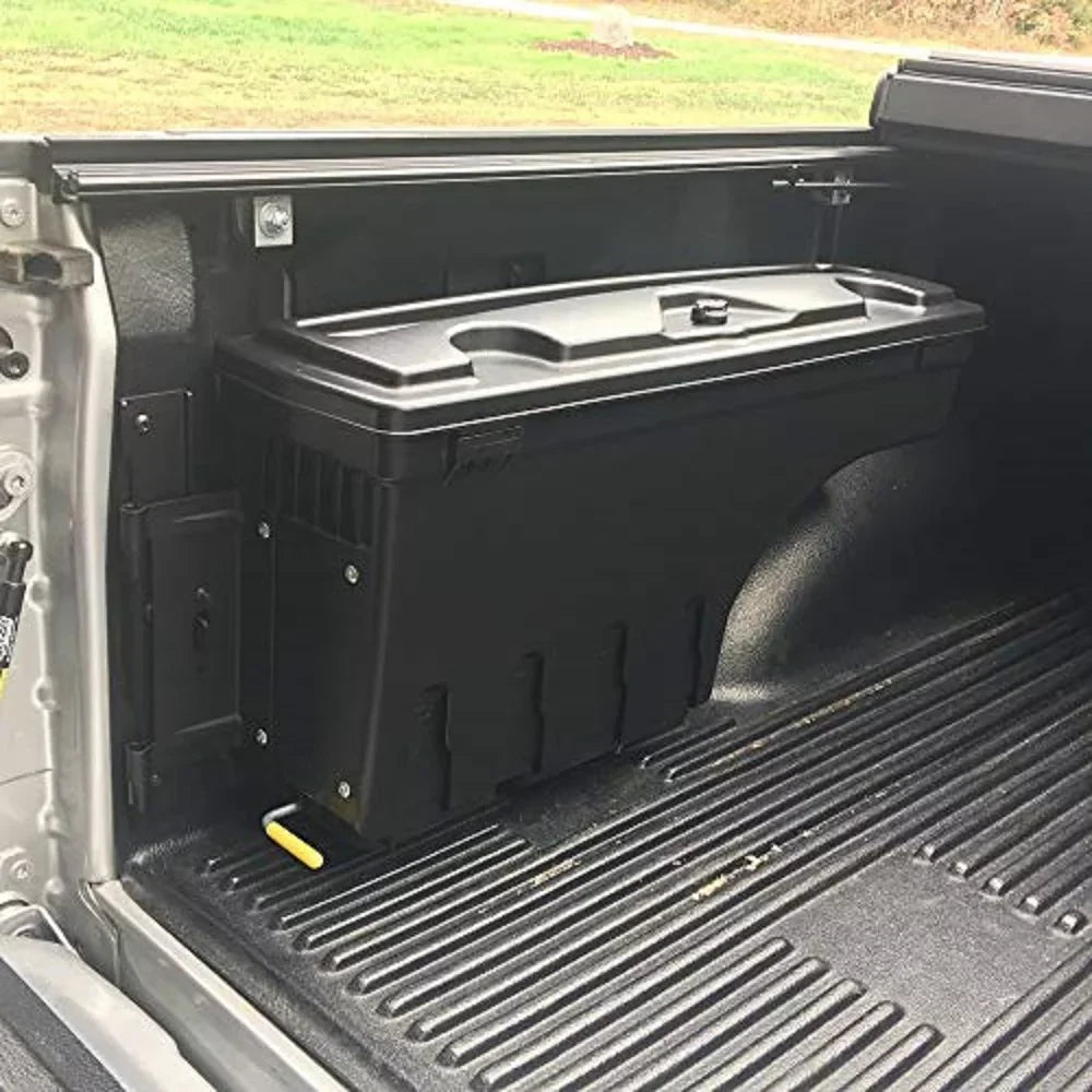 PIT66 Truck Bed Storage Box Toolbox Driver Left Side LH Fit for Toyota Tacoma 2005-2020 Black