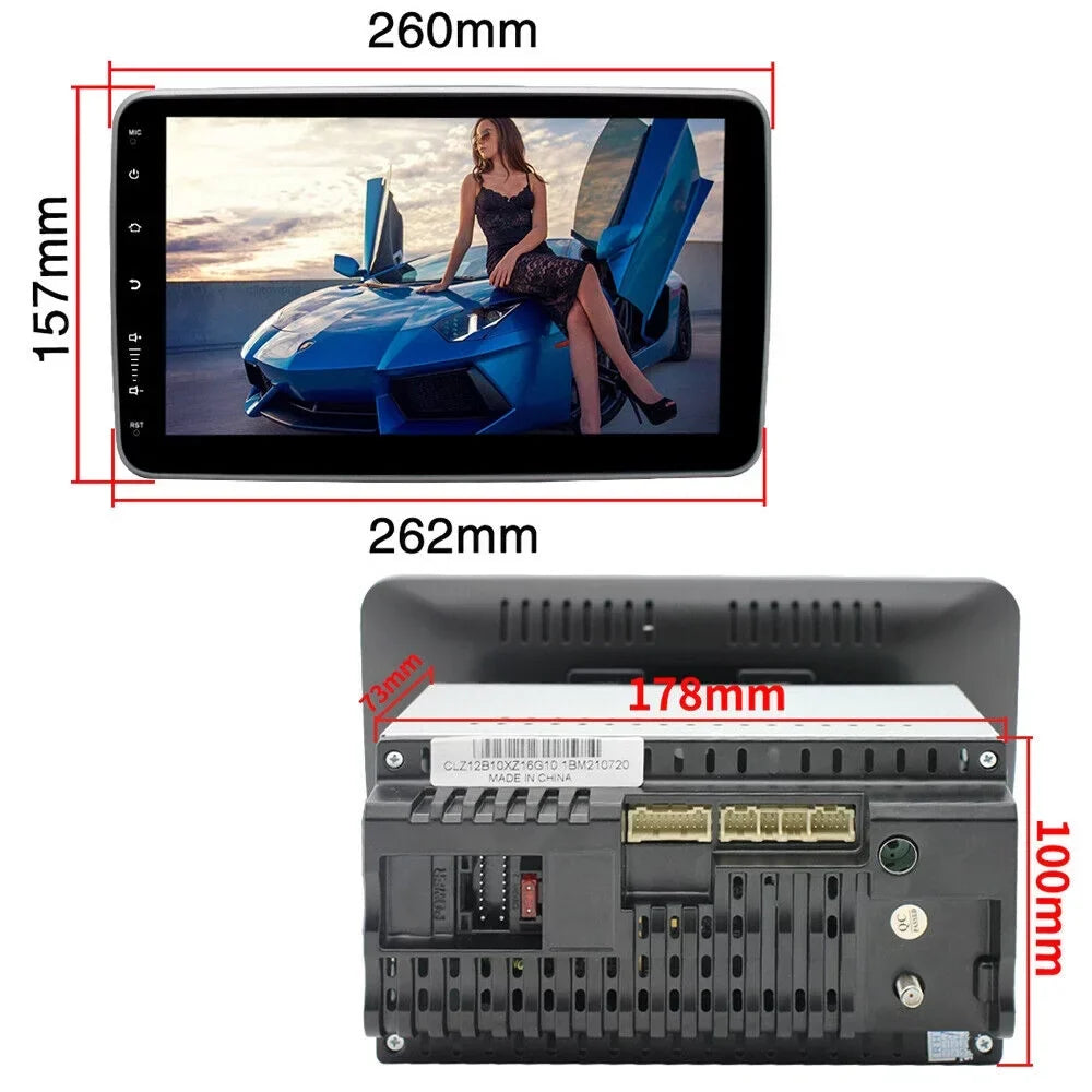 Paddsun  10 Inch On-Board Android 9.1 GPS Wifi Dual Din Touch Screen Player Navigation