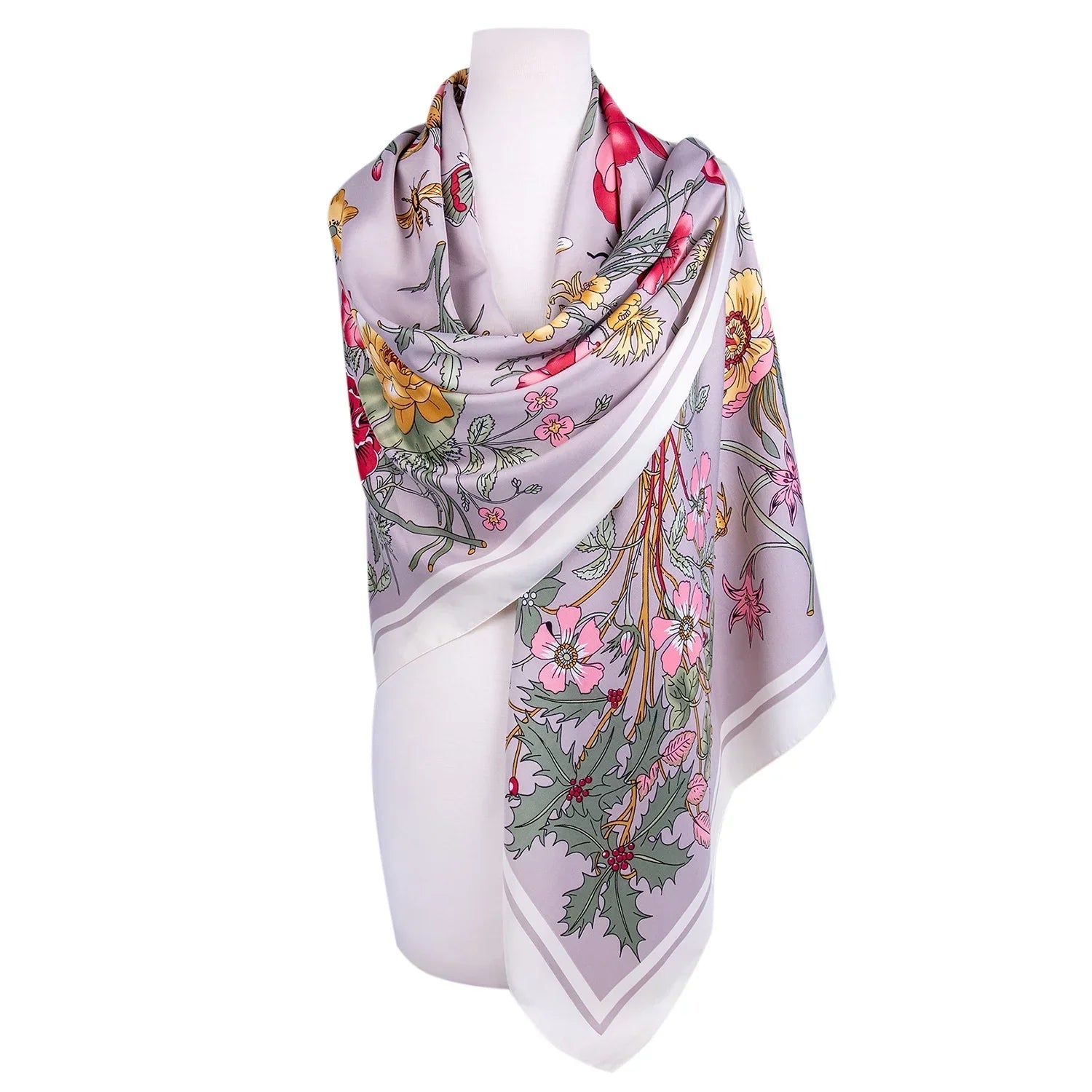 STP GOODS Evening Shawl and Wrap for Women Botany Beige Silk Shawl 51x51'' (130 * 130 cm) Travel Scarf Tops Fashion Shawl for Wedding