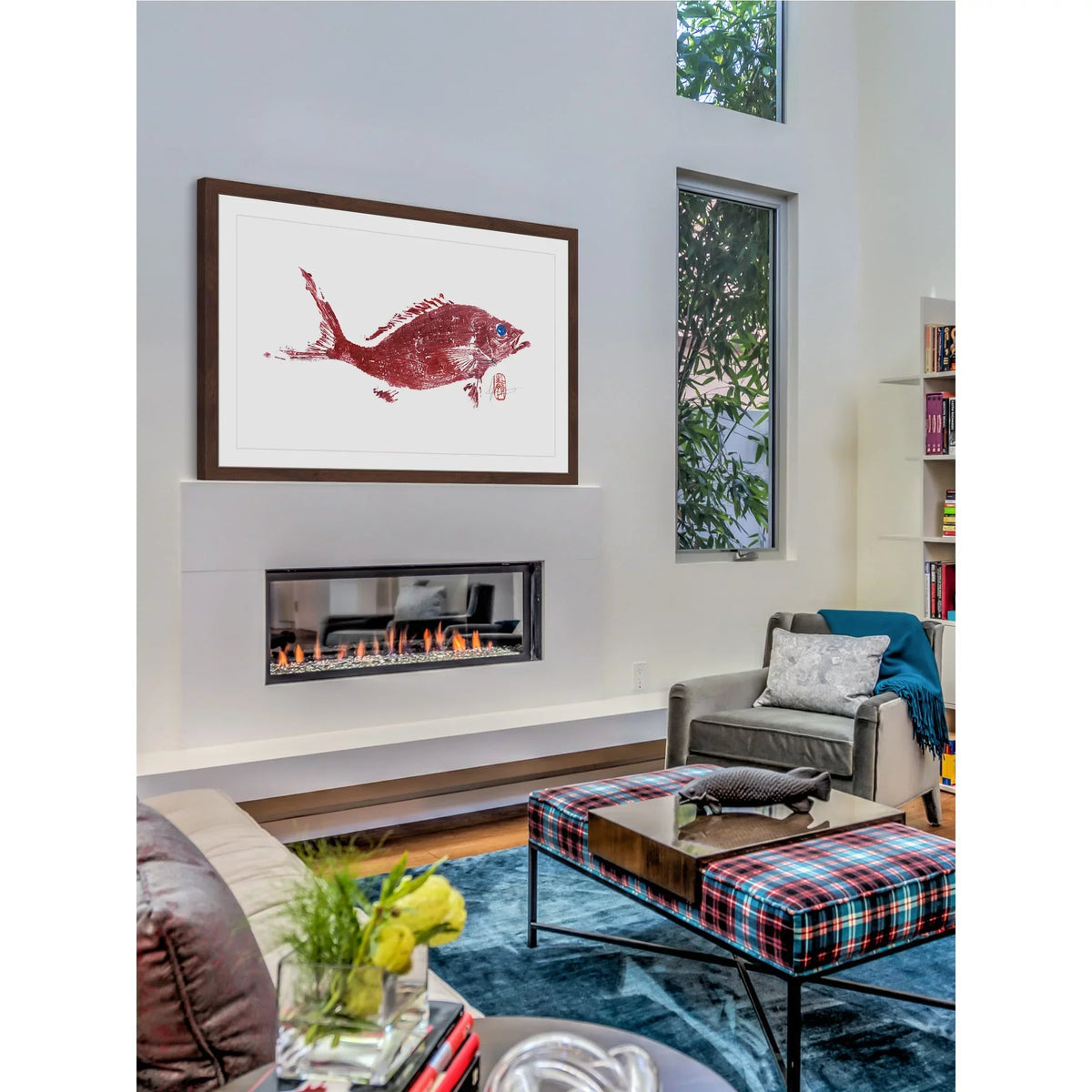 "Red Snapper 2" Framed Painting Print