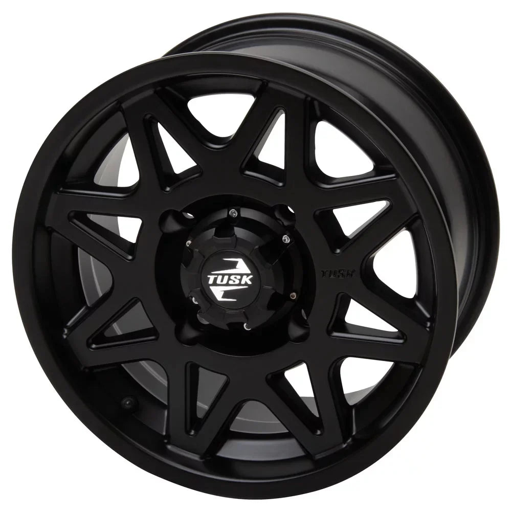 4/156 Tusk Tintic Wheel 14x7 4.0 + 3.0 Matte Black For Yamaha Wolverine RMAX 2 1000 Sport 2022