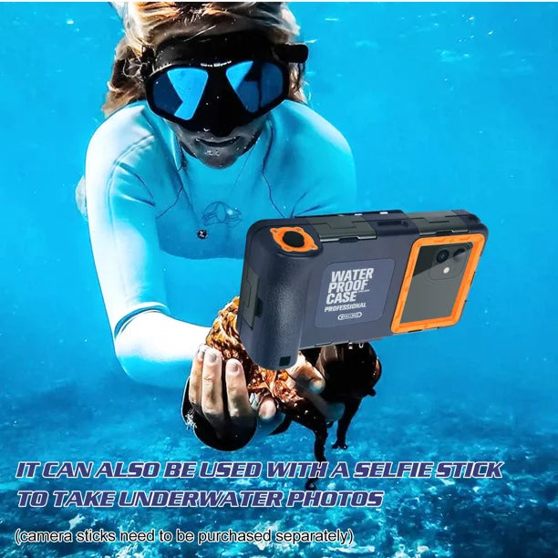 UrbanX Professional [15m/50ft] Swimming Diving Surfing Snorkeling Photo Video Waterproof Protective Case Underwater Housing for Micromax Bolt Selfie Q424 And all Phones Up to 6.9 Inch LCD with Lanyard