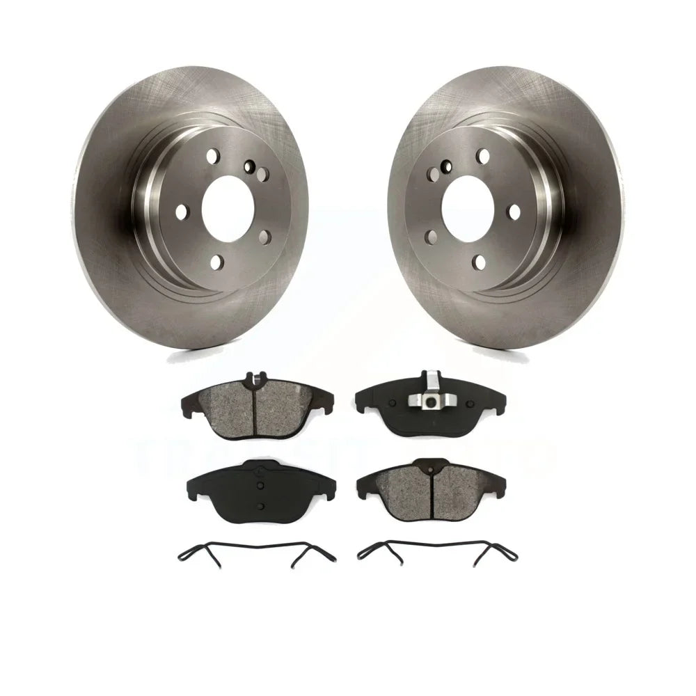 Transit Auto - Rear Disc Brake Rotors And Semi-Metallic Pads Kit For Mercedes-Benz C300 C250 C230 K8S-101917