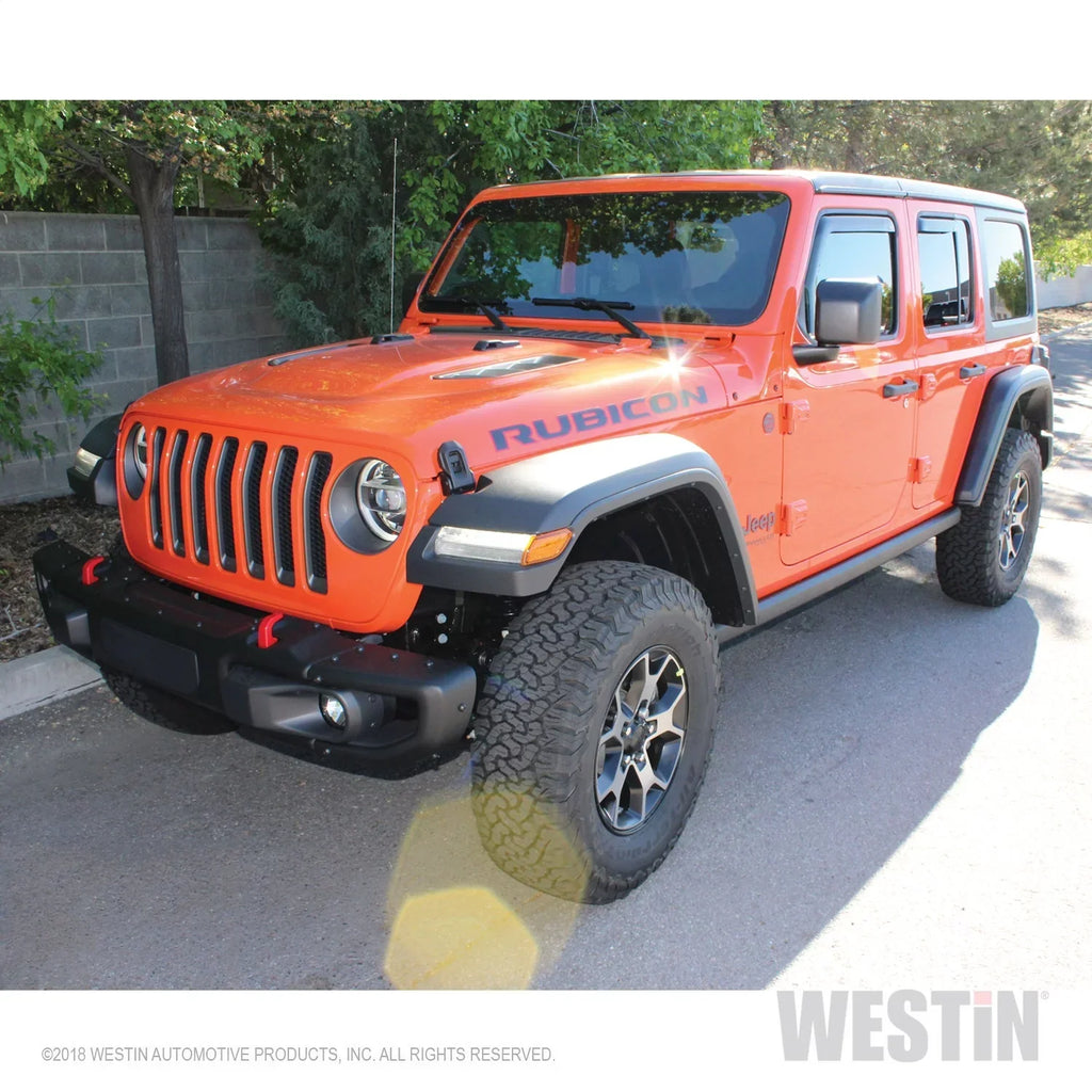 Westin 72-51499 In-Channel Wind Deflector Fits 18-23 Wrangler (JL) Fits select: 2021 JEEP WRANGLER UNLIMITED SPORT, 2018-2019 JEEP WRANGLER UNLIMITED SAHARA