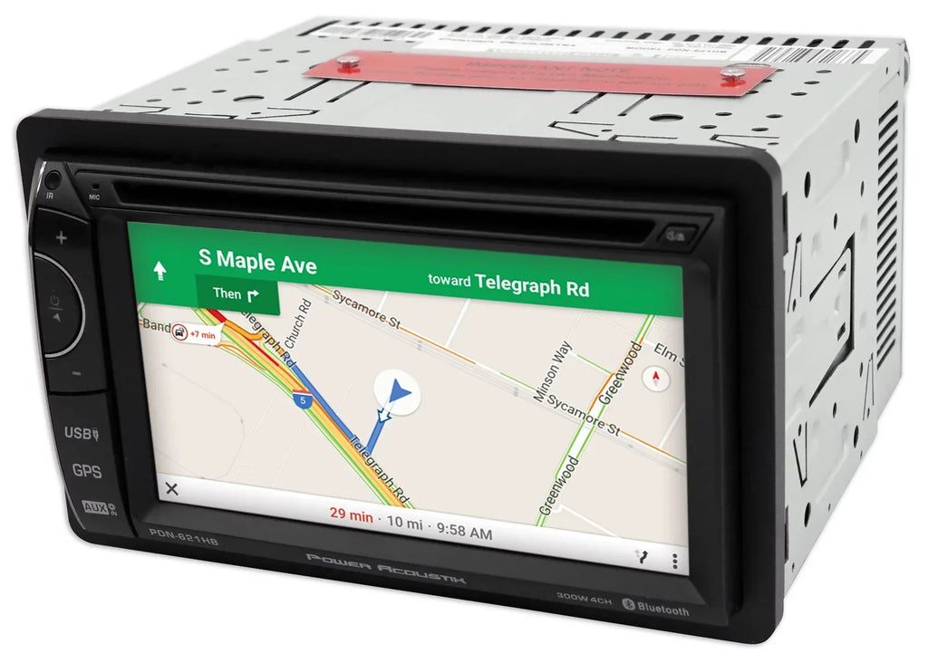 Power Acoustik PDN-621HB 6.2" Incite Double-DIN In-Dash GPS Navigation LCD Touchscreen DVD Receiver with Bluetooth and MHL Mobilelink X2