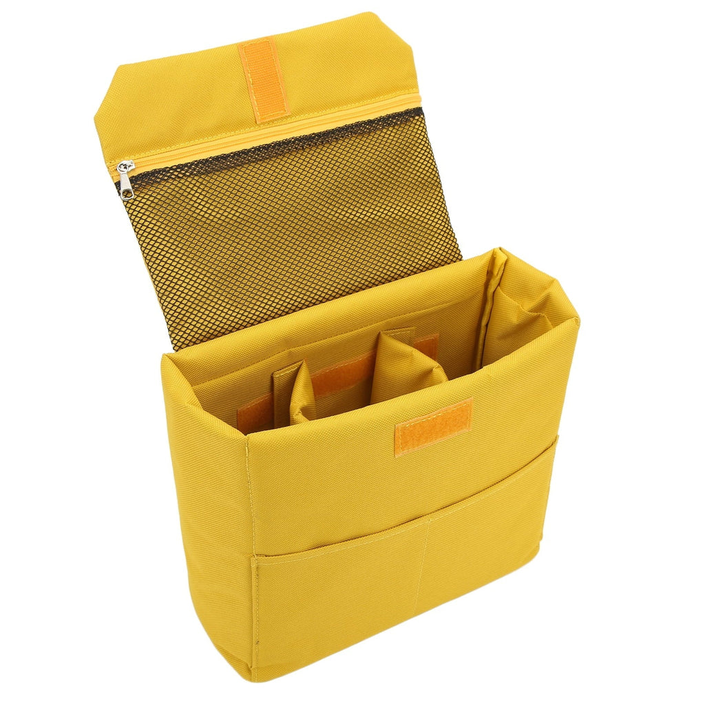 Jadeshay Camera Insert Bag Waterproof Shockproof Camera Inner Case Bag for SLR Camera Lenses Flashes(S-yellow)