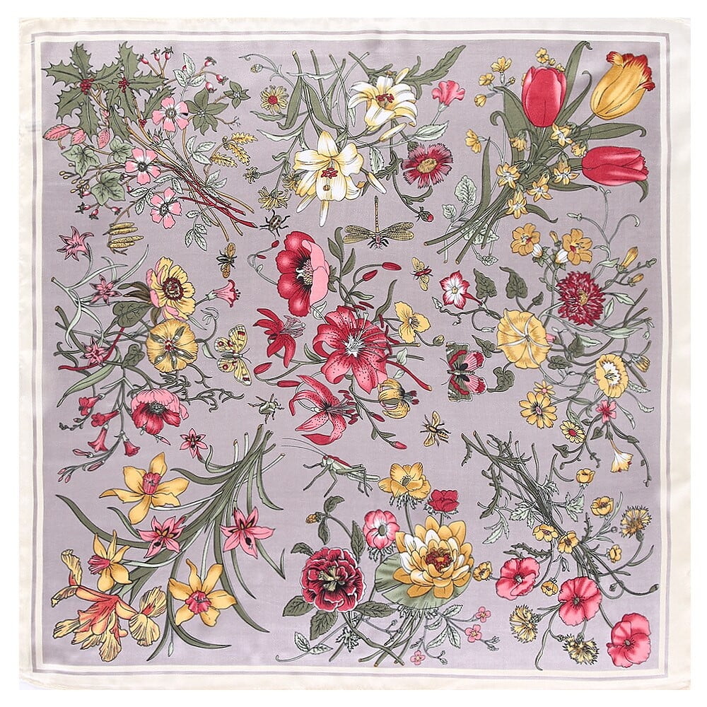 STP GOODS Evening Shawl and Wrap for Women Botany Beige Silk Shawl 51x51'' (130 * 130 cm) Travel Scarf Tops Fashion Shawl for Wedding