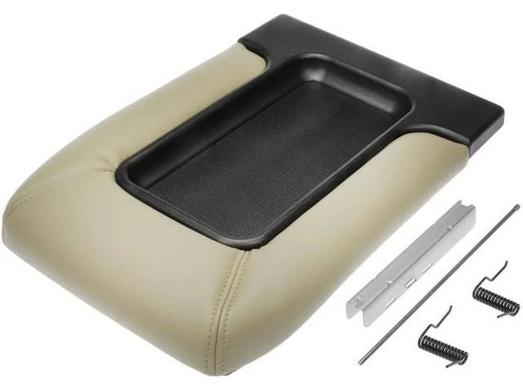 Console Lid - Tan - Compatible with 2001 - 2006 Chevy Silverado 1500 with Split Bench Seat 2002 2003 2004 2005