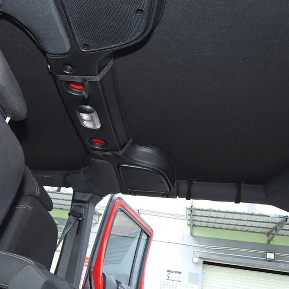 KingFurt Leather Top Sunshade Protection, Black, Jeep Wrangler JK/JKU 2007-2018, Durable & Easy to Install