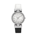 Caravelle Designed By Bulova Women's Classic Reversible Black White Leather Strap Watch 43L208