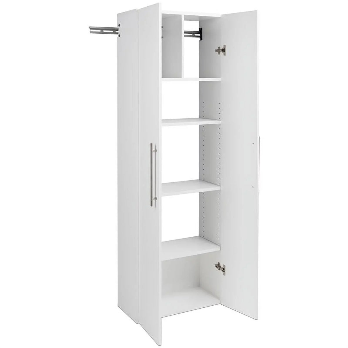 Pemberly Row 3 Piece 72" Large Wall Mounted Garage Cabinet Set in White