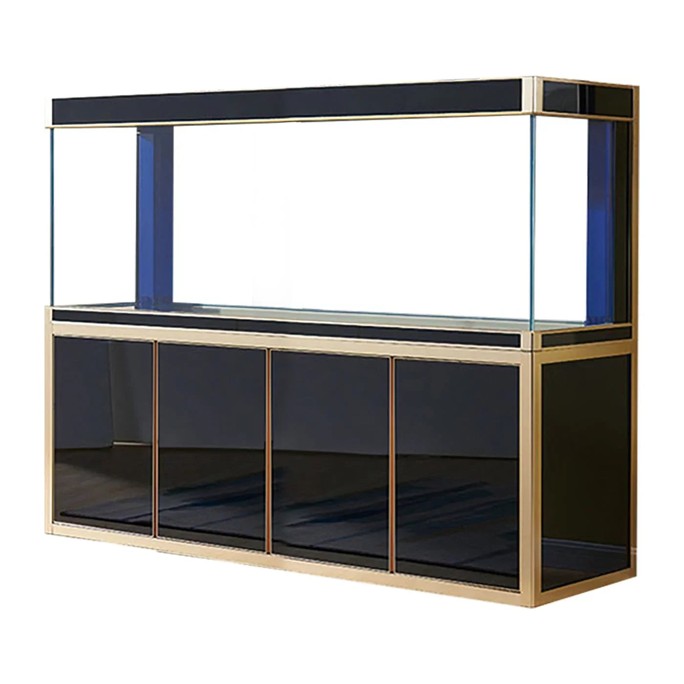 Aqua Dream 250 Gallon Tempered Glass All-in-one Aquarium Black and Gold