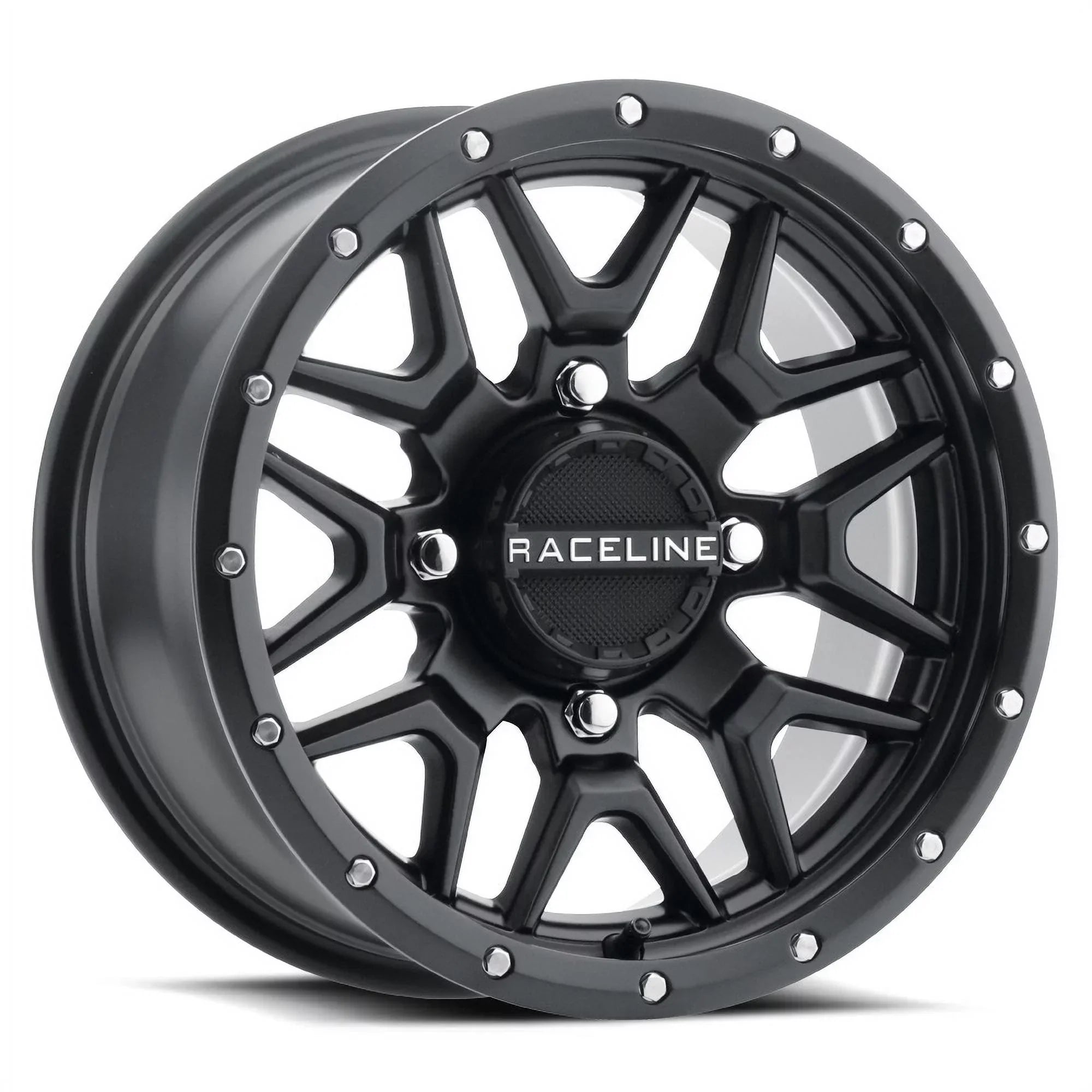 Raceline Krank 14" Black Wheels 27" Reptile Tires Kawasaki Mule Pro FXT