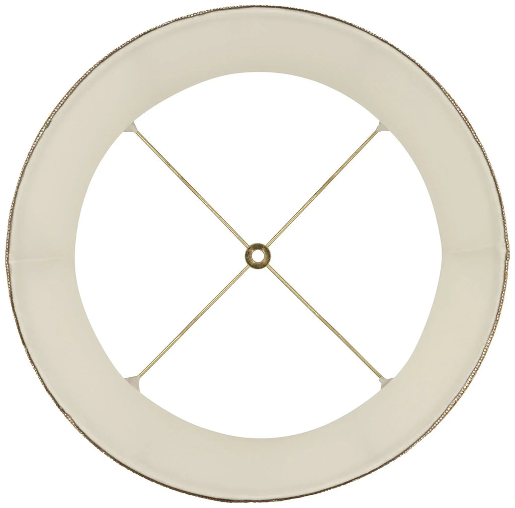 Springcrest Milano Drum Lamp Shades Cream Medium 14" Top x 16" Bottom x 12" High Washer Replacement Harp and Finial Fitting